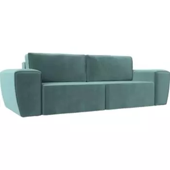 Прямой диван АртМебель Беккер велюр бирюза