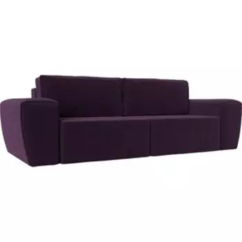 Прямой диван АртМебель Беккер велюр фиолетовый