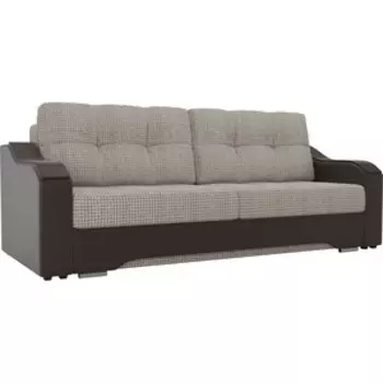 Прямой диван АртМебель Браун корфу 02, экокожа коричневый