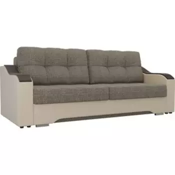 Прямой диван АртМебель Браун корфу 03, экокожа бежевый