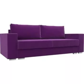 Прямой диван АртМебель Исланд микровельвет фиолетовый