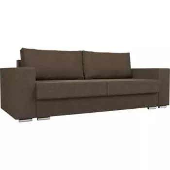 Прямой диван АртМебель Исланд рогожка коричневый