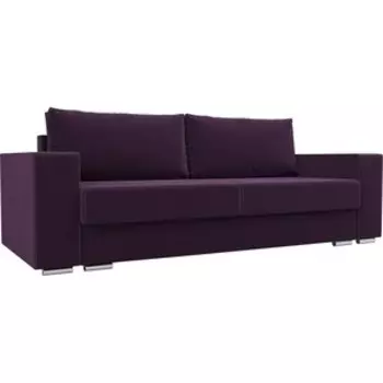 Прямой диван АртМебель Исланд велюр фиолетовый