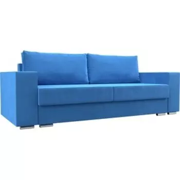 Прямой диван АртМебель Исланд велюр голубой