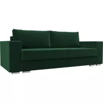 Прямой диван АртМебель Исланд велюр зеленый