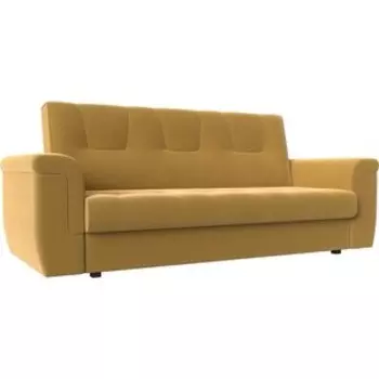 Прямой диван АртМебель Эллиот микровельвет желтый