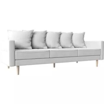 Прямой диван АртМебель Картес эко кожа белый