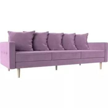 Прямой диван АртМебель Картес микровельвет сиреневый