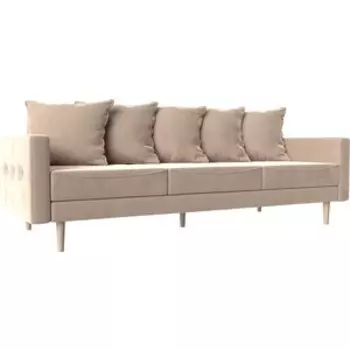 Прямой диван АртМебель Картес велюр бежевый