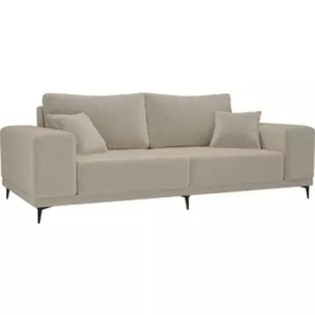 Прямой диван АртМебель Льюес микровельвет бежевый