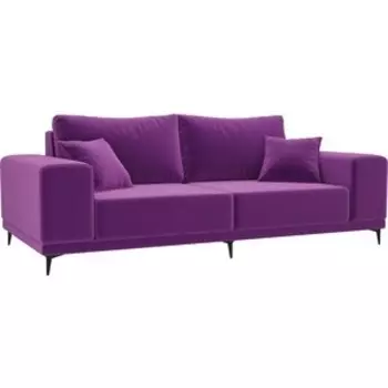 Прямой диван АртМебель Льюес микровельвет фиолетовый