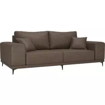 Прямой диван АртМебель Льюес рогожка коричневый