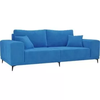 Прямой диван АртМебель Льюес велюр голубой
