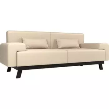 Прямой диван АртМебель Мюнхен эко кожа бежевый