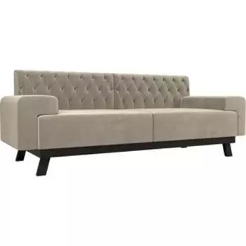 Прямой диван АртМебель Мюнхен Люкс микровельвет бежевый