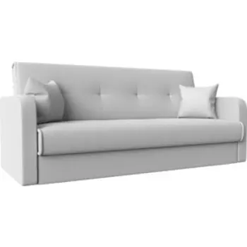 Прямой диван АртМебель Надежда эко кожа белый