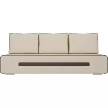 Прямой диван АртМебель Приам экокожа бежевый