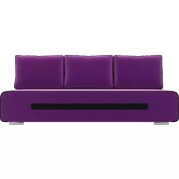 Прямой диван АртМебель Приам микровельвет фиолетовый
