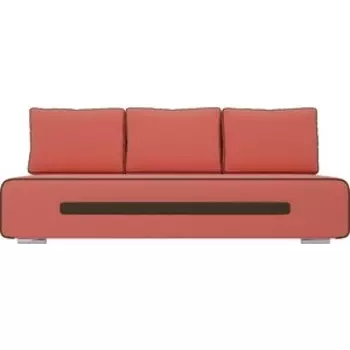 Прямой диван АртМебель Приам микровельвет коралловый