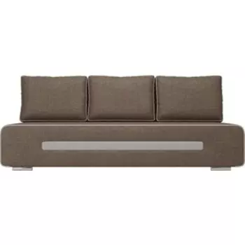Прямой диван АртМебель Приам рогожка коричневый