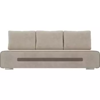 Прямой диван АртМебель Приам велюр бежевый