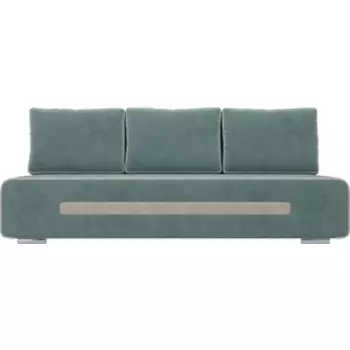 Прямой диван АртМебель Приам велюр бирюза