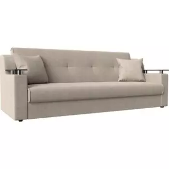 Прямой диван АртМебель Сенатор рогожка бежевый книжка