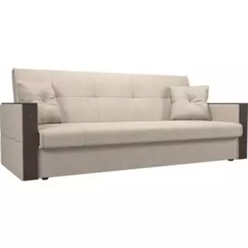 Прямой диван АртМебель Валенсия рогожка бежевый книжка