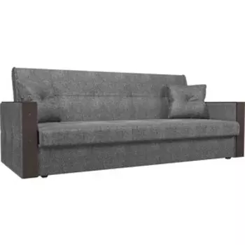 Прямой диван АртМебель Валенсия рогожка серый книжка