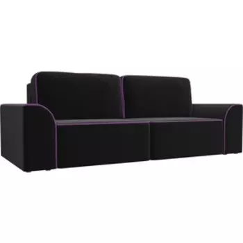 Прямой диван АртМебель Вилсон микровельвет черный