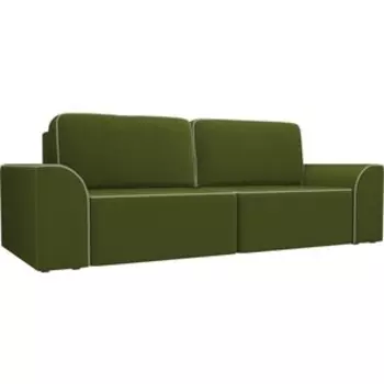 Прямой диван АртМебель Вилсон микровельвет зеленый