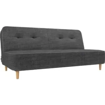 Прямой диван-книжка АртМебель Потрленд рогожка серый