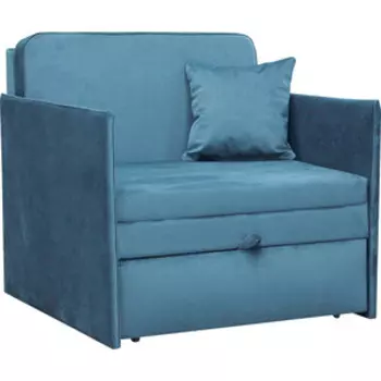 Прямой диван Комфорт - S Мини Дариуш Велюр Синий (KMF00961)