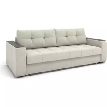 Прямой диван Rival Честер велюр серо-бежевый Т00018