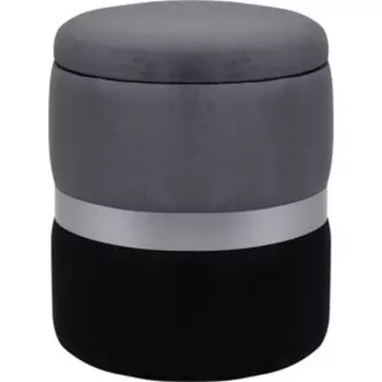 Пуф DreamBag Аризона серо-черный (серебро)