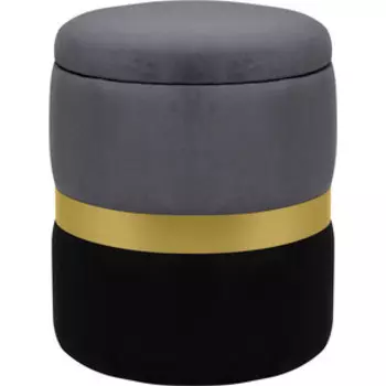 Пуф DreamBag Аризона серо-черный (золото)