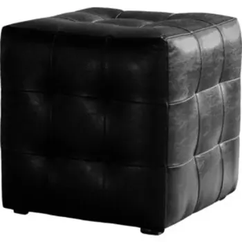 Пуф DreamBag Лотос черная кожа