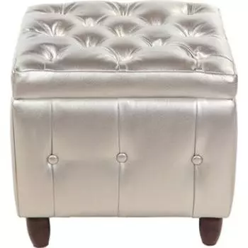 Пуф Мебельстория Брага-1 серебристый