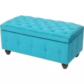 Пуф Мебельстория Брага-3Т бирюзовый велюр