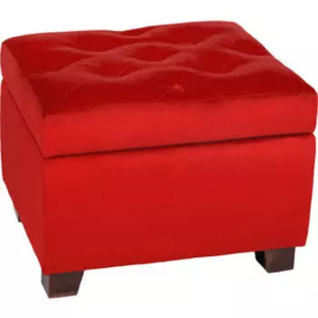 Пуф Мебельстория Коста красный велюр