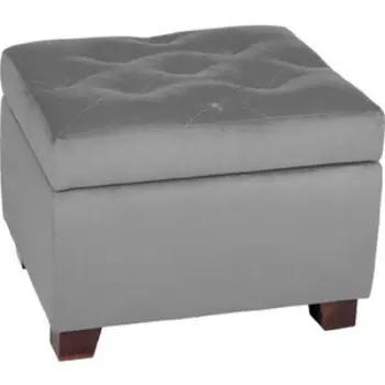 Пуф Мебельстория Коста серый велюр