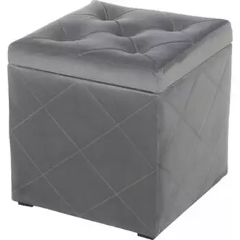 Пуф Мебельстория Ромби-2Т серый велюр