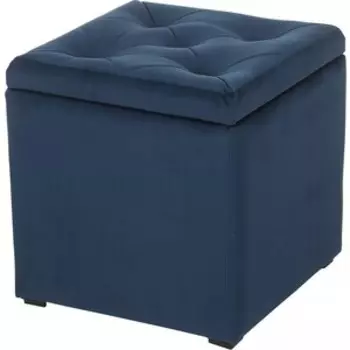 Пуф Мебельстория Тони-2Т синий велюр