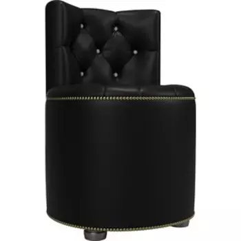 Пуф со спинкой АртМебель Саваж эко-кожа черный