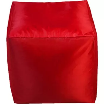 Пуфик бескаркасный Mypuff Кубик красный оксфорд k-025