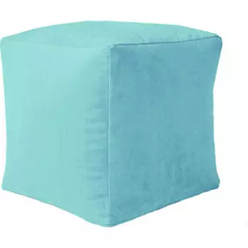 Пуфик бескаркасный Mypuff Кубик ментол мебельная ткань k-292