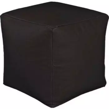 Пуфик бескаркасный Mypuff Кубик отто черный экокожа k-057