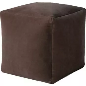 Пуфик бескаркасный Mypuff Кубик шоколад мебельная ткань k-427