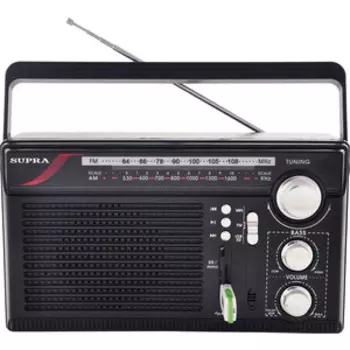 Радиоприемник Supra ST-33U черный USB SD