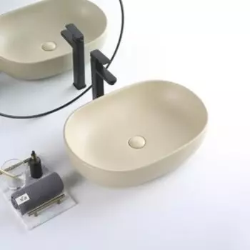 Раковина-чаша BelBagno 60х42 бежевая матовая (BB1084-H316)